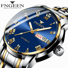 Men's Watch Luxury Brand FNGEEN 4002 Wrist Watches Date Week Display Luminous Quartz Male Clock 2020